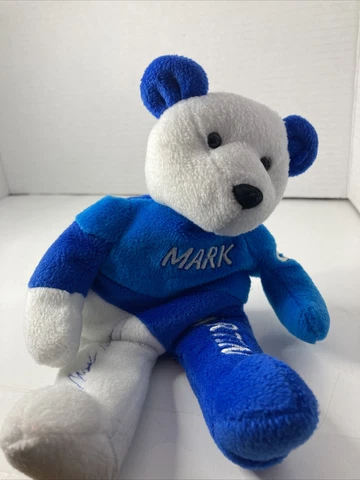 mark martin #6 pfizer racing  team  plush bear 10” No Ear Tag Tush Tag Faded Cover
