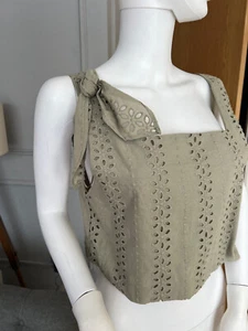 Zara Crop Top size M Anglaise Blouse NEW - Picture 1 of 7