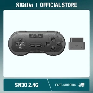 8BitDo SN30 2.4G Wireless Gamepad for Original SNES/SFC Transparent Edition - Picture 1 of 6