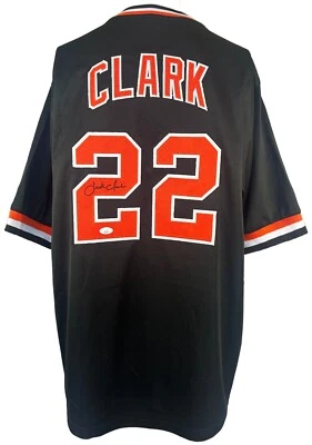 Camiseta firmada autografiada por Jack Clark MLB San Francisco Giants certificado de autenticidad JSA Foto 1 de 4