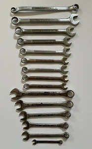 Vintage Lectrolite Craftsman Combination Wrench Set 12 Point SAE Metric 15pc USA - Bild 1 von 10