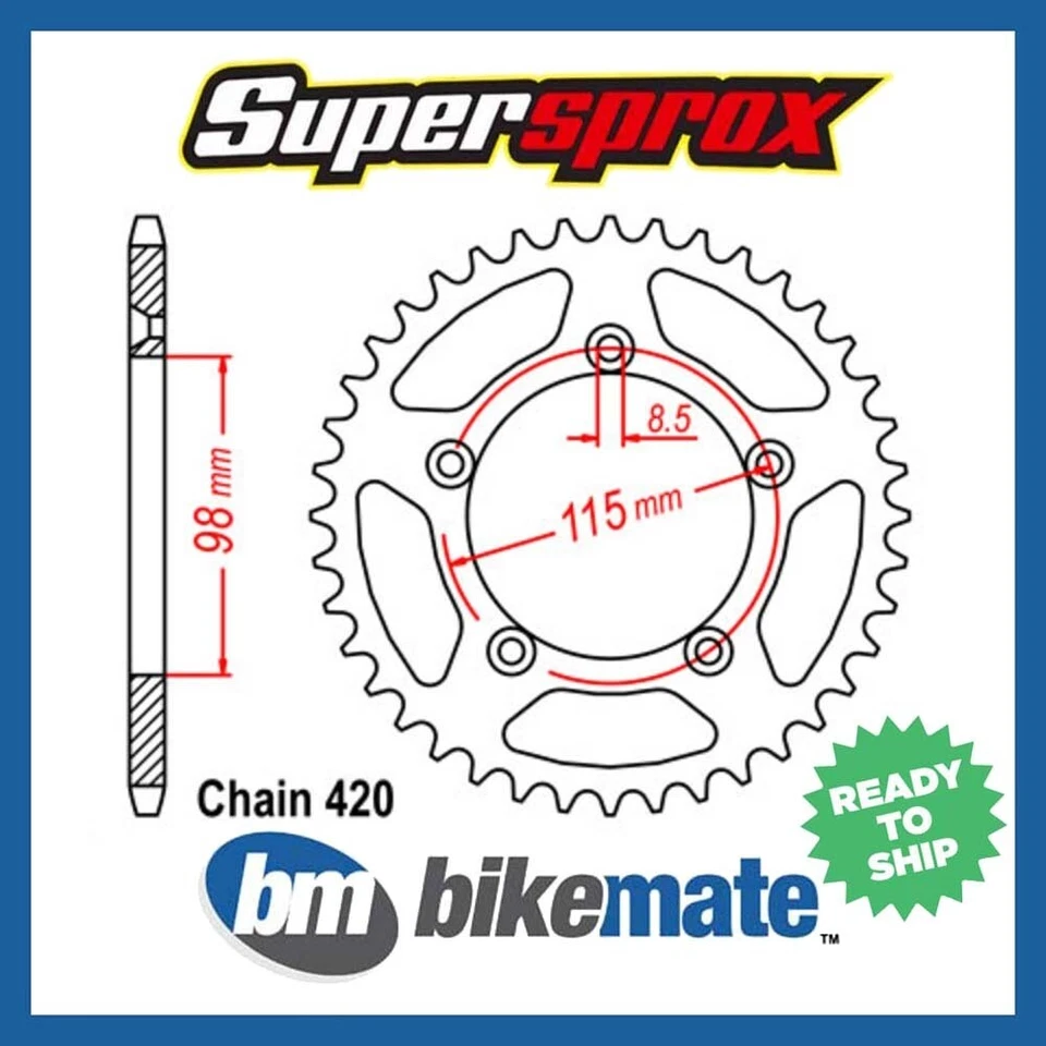 Piñón trasero acero 420-47T para KTM 65 SX 2000 2001 2002 2003 2004 2005 2006 Foto 1 de 1