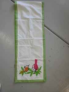 The Company Store "Pink & Orange Birds" 16 X 88 Table Runner - Foto 1 di 7