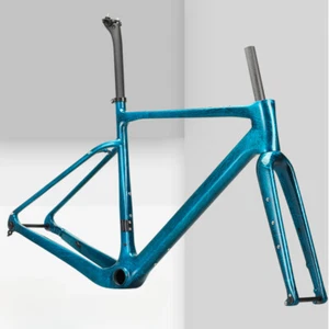 Carbon Road Bike Cyclocross Bike Frame 700C*40C BB386 Gravel Bicycle Frameset  - Picture 1 of 25