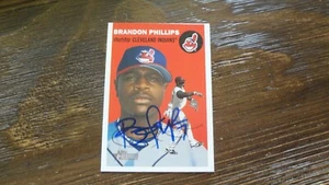 2003 TOPPS HERITAGE BRANDON PHILLIPS AUTOGRAPHED BASEBALL CARD - Picture 1 of 3