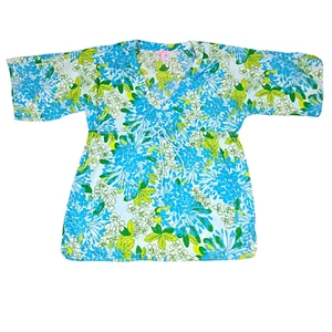 Lily Pulitzer Tunic Shirt Womens Small Lightweight Drawstring Empire Waist Top - Picture 1 of 13