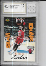 1997 Upper deck Nestle Slam Dunk 22 Michael Jordan beckett graded jersey Chicago
