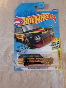 Hot Wheels Datsun Bluebird Wagon 510 MOMO schwarz 146/250 1/64 2020  - Bild 1 von 2