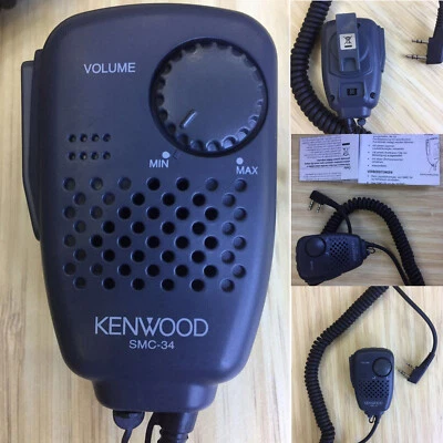 MARKENLOS Juego de micrófono de mano con altavoz talkie ajustable para Walkie Motorola KENWOOD SMC-34