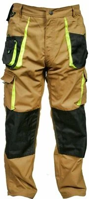 Mens Utility Carpenter Cargo Work Pants Construction Heavy-Duty Work Trousers - Image 1 of 2