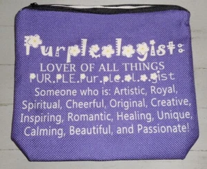 :: Borsa per trucco viola PURPLEOLOGIST sacchetto per matite NUOVO :: - Foto 1 di 1