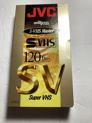 Cinta de casete de video JVC S-VHS Master SUPER VHS ST-120 SV/NUEVA SELLADA EN BLANCO Foto 1 de 3