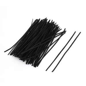 100PCS Black 100mm x 1.8mm Candy Bags Packaging Twist Cable Tie Fastener - Afbeelding 1 van 7