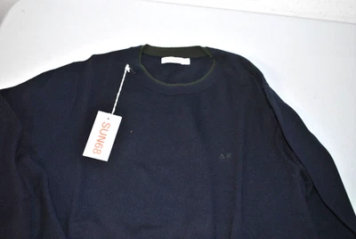 MAGLIONE SUN 68  MISTO LANA TG s-46 135,00 CART. SUN-A28 AUTUNNO INVERNO BLU - Immagine 1 di 3