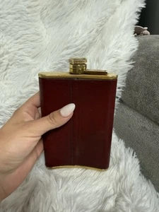 8 oz stainless steel gold plated flask made in England - Picture 1 of 5