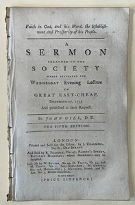 1793 John Gill 'Faith In God & His Word..' 2 Chronicles 20.  Baptist Sermon. - Bild 1 von 11