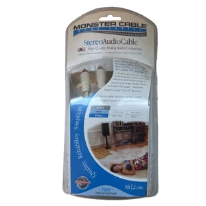 Cable de audio estéreo Monster Home Series conexión de audio analógico de 8 pies de largo  - Imagen 1 de 9