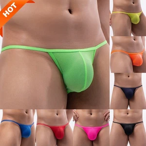 Mens G-String Thong Bulge Pouch Panties Micro Bikini Underwear Briefs US - Picture 1 of 33