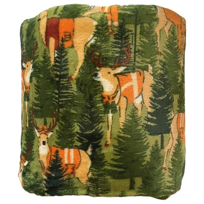 Manta de felpa de gran tamaño The Big One cazador de ciervos verdes - caza 5 pies x 6 pies Foto 1 de 3