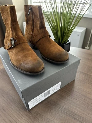 Botas JOHN VARVATOS Essex Artesanales Gamuza Hebilla Talla 10 Foto 1 de 4
