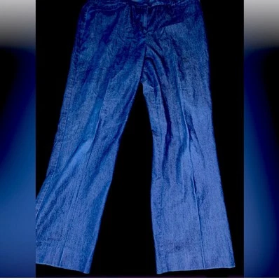 Pantalones de mezclilla Larry Levine lavado oscuro talla 12 Bootcut Foto 1 de 4