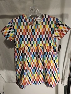 Girls Rainbow Checkered Dress - Size 6/7 - NWT - Picture 1 of 6