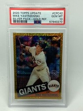 2020 Topps Update Mike Yastrzemski Silver Pack Gold Refractor #/50 PSA 10 Pop. 1
