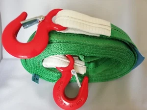 PRO 4x4 RECUPERACIÓN CABRESTANTE/REMOLQUE/CORREA DE REMOLQUE CUERDA STROP 4M GANCHOS DE ALTA RESISTENCIA 8 TONELADAS  - Imagen 1 de 12