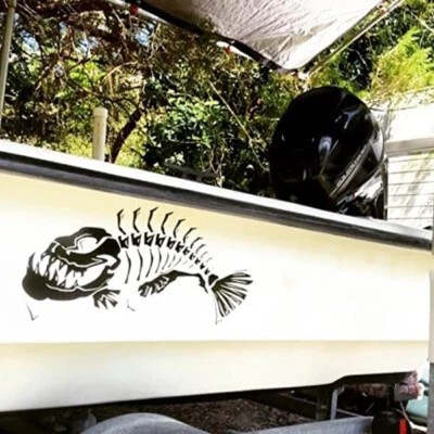 1TO3SHOP 2PCS Skeleton Fish Bone Decal Fishing Boat Kayak Vinyl Decal Sticker Sailboat