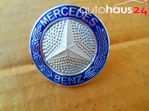 MERCEDES BENZ GRILLE BADGE EMBLEM W126 S CLASS BRASS & ENAMEL GENUINE NEW OEM - Picture 1 of 1