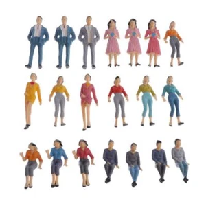 20Pcs Miniature People Figures Model Train Diorama Scenics - Picture 1 of 6