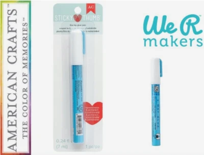 Pluma adhesiva de 2 vías Zig para pulgar, punta fina de 15 mm, paquete de 1 pluma de 0,25 OZ 372883 Foto 1 de 4