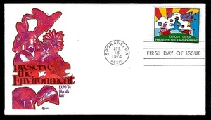 1527 10c Stamp (Peter Max) (1974) PRESERVE THE ENVIRONMENT FDC Cover Craft ! - Picture 1 of 1