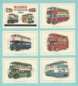 BUSES  -  GOLDEN  ERA  -  SET  OF  L 10  BUSES  IN  BRITAIN  1960's  -  2005