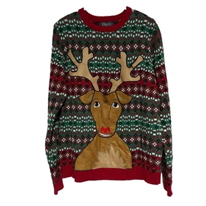 33 Grad Rentier Ugly Christmas Pullover Herren M Mehrfarbig Urlaub G12 - Bild 1 von 4