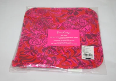 Набор из двух держателей для горшков Lilly Pulitzer Amaryllis Red Secret Hideaway No015089 новые с ценниками - Изображение 1 из 2
