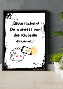 Lustige Badezimmer Sprüche Poster, Gäste WC, Toilette, Deko, sofort Download - Bild 1 von 3