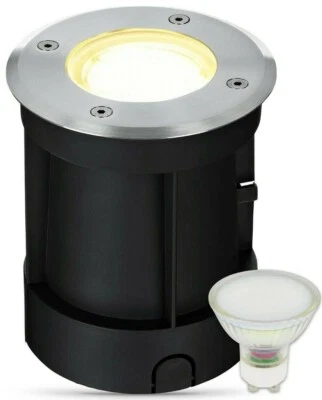 LED Boden-Einbaustrahler Bodenleuchte Gartenstrahler Bodenstrahler 230V 3W GU10 - Bild 1 von 4