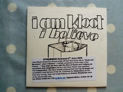 I Am Kloot I Believe Card Sleeve PROMO CD Foto 1 de 2