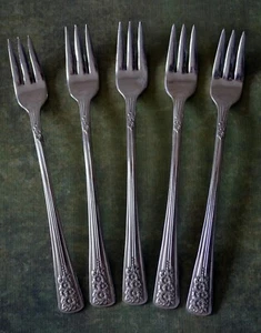 5 TENEDORES DE MARISCOS DE CÓCTEL SNACK Silver Belle (Plate, 1940) Plato de Plata - Imagen 1 de 8