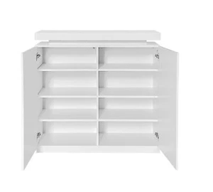 Shoe Storage Cabinet with Led Light Moveable Shelves Shoe Rack Storage Organizer - Picture 1 of 12