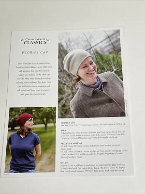 Churchmouse Classics Flora's Cap Hat Knitting Pattern - Image 1 of 4