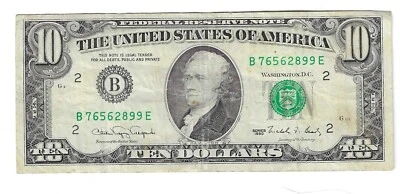 SERIES 1990 $10 NEW YORK NOTE (LOT M-55) - Image 1 of 2