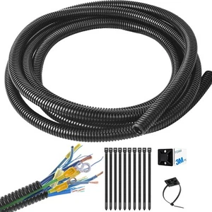 1/4 Inch Wire Loom Split Tubing - 30 ft Cord Protector Electric Wires Covers,... - Picture 1 of 2
