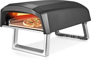 Commercial Chef Pizza Oven - Propane Gas Portable (L-Shaped Burner) - WITH STONE - Picture 1 of 6