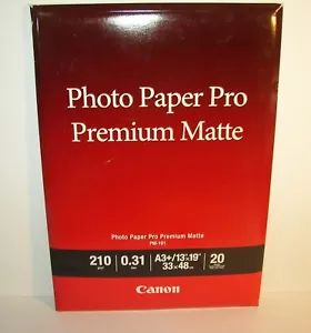 NEW/SEALED Genuine Canon Photo Paper Pro Premium Matte 13" x 19" 20 Sheets - Picture 1 of 5