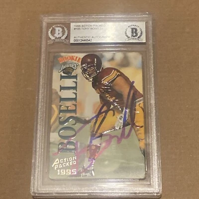 Tony Boselli 1995 Action Packed Rookie Card #105 Autograph Beckett Authenticated - Image 1 of 2