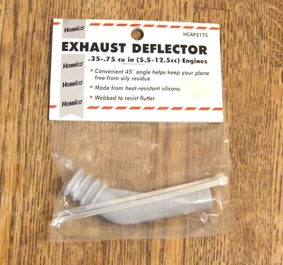 HOBBICO EXHAUST DEFLECTOR HCAP2175 .35-.75 cu in (5.5-12.5 CC) Engines NOS - Image 1 of 2