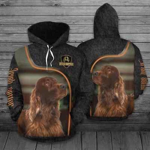 Sudadera Setter Irlandesa Unisex 3D SUDADERA CON CAPUCHA Día de la Madre Regalo Estampado en Todas Partes Talla Us - Imagen 1 de 3