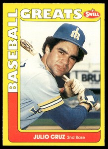 1991 Swell Baseball Greats 21 Julio Cruz Seattle Mariners Baseball Card